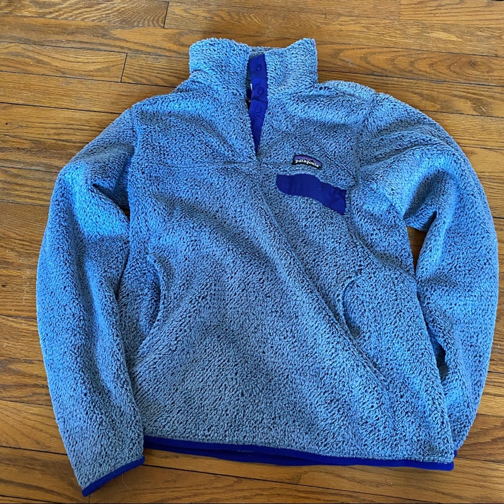 Patagonia Blue Retool Snap Up Fleece NWOT